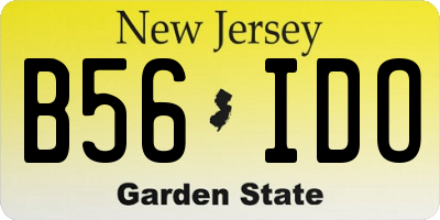 NJ license plate B56IDO