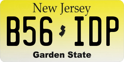 NJ license plate B56IDP