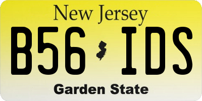 NJ license plate B56IDS