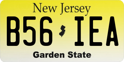 NJ license plate B56IEA