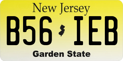 NJ license plate B56IEB
