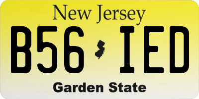 NJ license plate B56IED