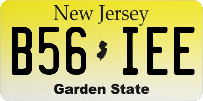 NJ license plate B56IEE