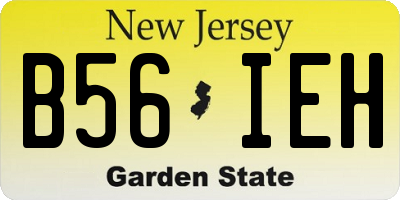 NJ license plate B56IEH