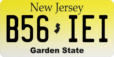 NJ license plate B56IEI