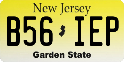 NJ license plate B56IEP
