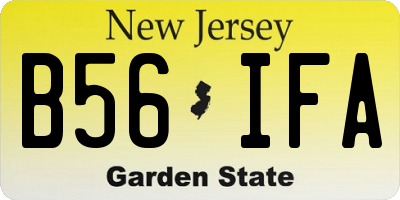 NJ license plate B56IFA