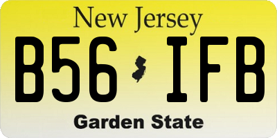 NJ license plate B56IFB