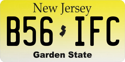 NJ license plate B56IFC