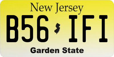 NJ license plate B56IFI