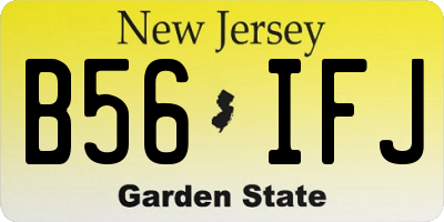 NJ license plate B56IFJ