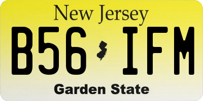 NJ license plate B56IFM