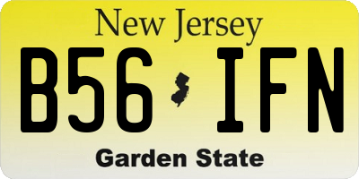 NJ license plate B56IFN