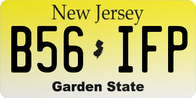 NJ license plate B56IFP
