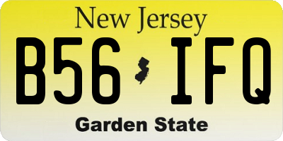NJ license plate B56IFQ