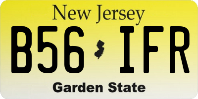 NJ license plate B56IFR