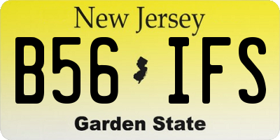NJ license plate B56IFS
