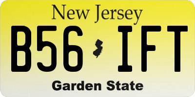 NJ license plate B56IFT