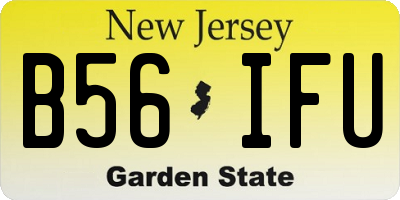NJ license plate B56IFU