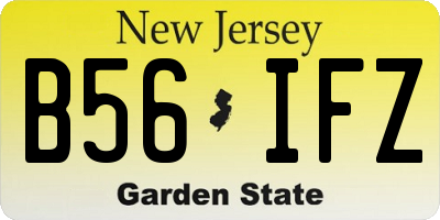 NJ license plate B56IFZ