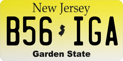 NJ license plate B56IGA