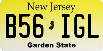 NJ license plate B56IGL