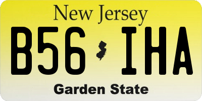 NJ license plate B56IHA