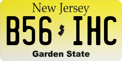 NJ license plate B56IHC