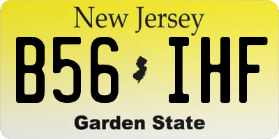 NJ license plate B56IHF