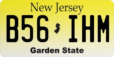 NJ license plate B56IHM