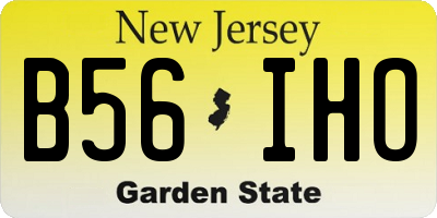 NJ license plate B56IHO