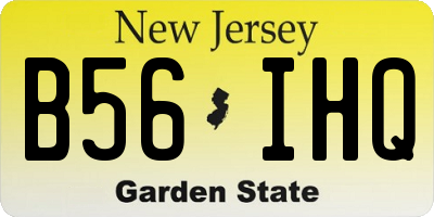 NJ license plate B56IHQ