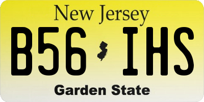 NJ license plate B56IHS