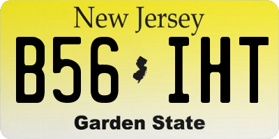NJ license plate B56IHT