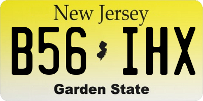 NJ license plate B56IHX