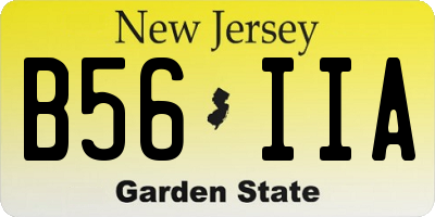 NJ license plate B56IIA