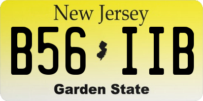 NJ license plate B56IIB