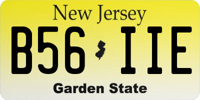 NJ license plate B56IIE