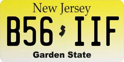 NJ license plate B56IIF