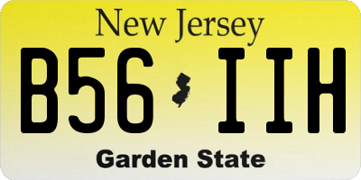 NJ license plate B56IIH