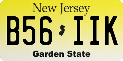 NJ license plate B56IIK