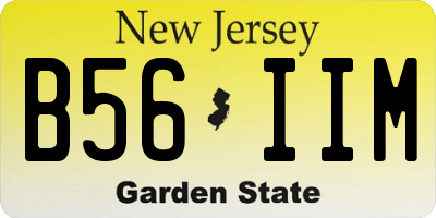NJ license plate B56IIM
