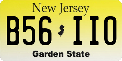 NJ license plate B56IIO
