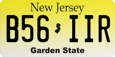 NJ license plate B56IIR