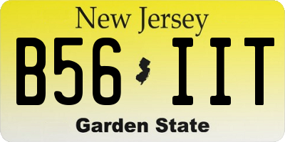 NJ license plate B56IIT