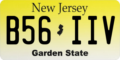 NJ license plate B56IIV
