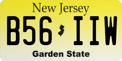 NJ license plate B56IIW