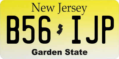 NJ license plate B56IJP
