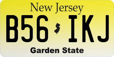 NJ license plate B56IKJ