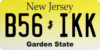 NJ license plate B56IKK